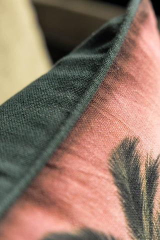 Detail of the piping on the Palm Paradise Cushion with Piped Edge