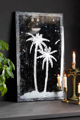 Lifestyle image of the Palm Tree Decorative Mirror