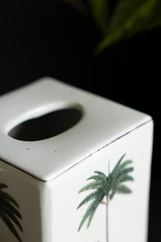 Detail image of the Palm Tree Tissue Box