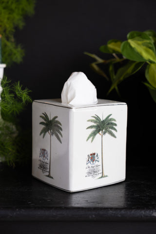 Lifestyle image of the Palm Tree Tissue Box