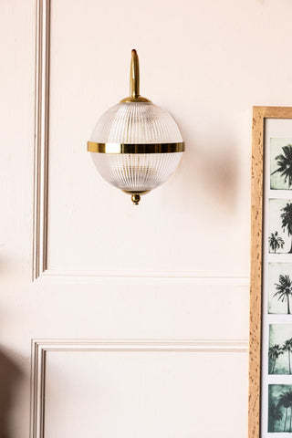 Image of the Parisian Gold & Glass Globe Wall Light