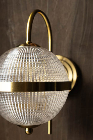 Detail image of the Parisian Gold & Glass Globe Wall Light