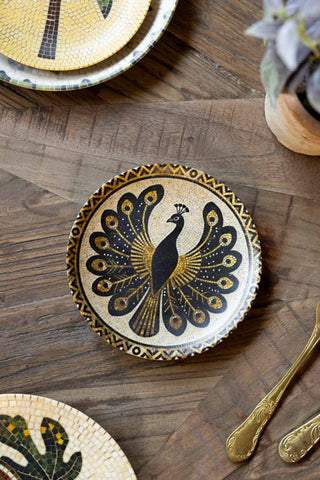 Lifestyle image of the Peacock Mosaic Small Side Plate