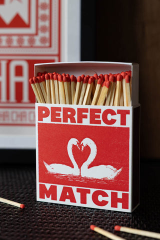 Lifestyle images of the Perfect Match Swan Matchbox