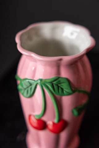 Image of the finish of the Pink Cherry Vase