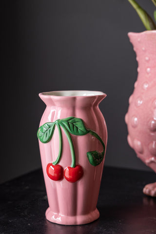 Lifestyle image of the Pink Cherry Vase