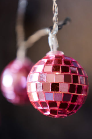 Image of the colour for the Pink Disco Ball Fairy Lights