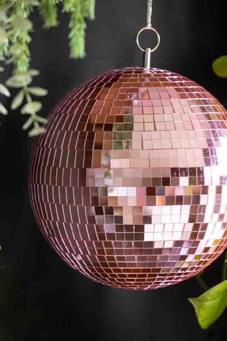 Close-up image of the Pink Disco Ball