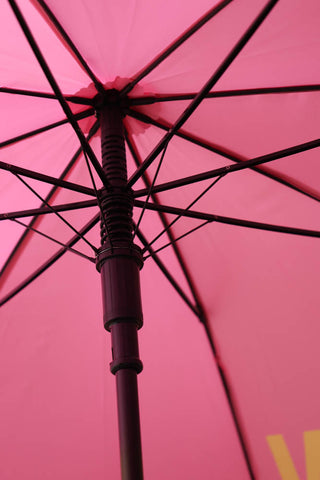 Image of the inside of the Pink Fucking Rain Umbrella