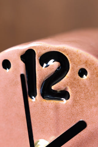 Close-up image of the Pink Retro Clock