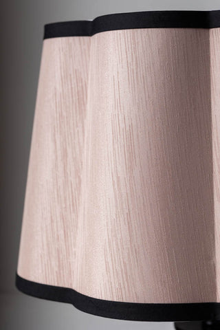 Close-up image of the Blush Pink Scalloped Lampshade