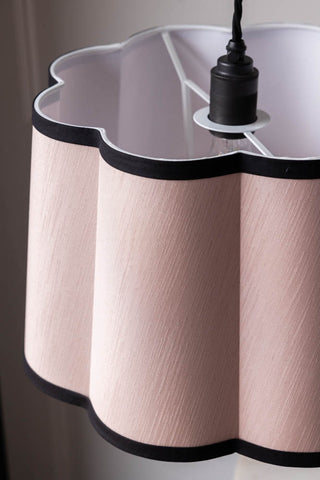 Image of the top of the Blush Pink Scalloped Lampshade