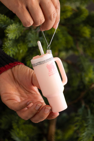 Image of the Pink Tumbler Inspired Christmas Tree Decoration