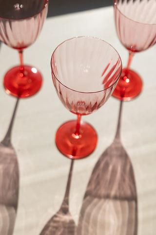 Close-up image of the Pink Wine Glass