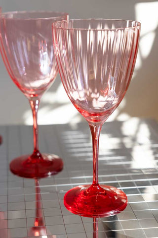 Detail image of the Pink Wine Glass
