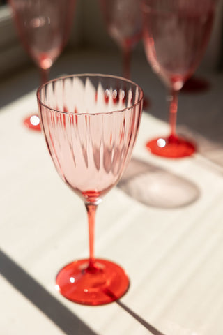 Lifestyle image of the Pink Wine Glass