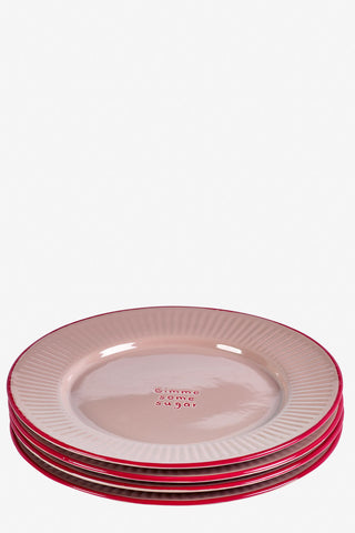 Pink & Red First Bite Side Plates Set of 4