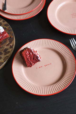 Detail image of the Pink & Red First Bite Side Plates Set of 4