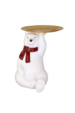 Image of the Polar Bear Butler Christmas Decoration on a white background