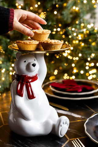 Lifestyle image of the Polar Bear Butler Christmas Decoration