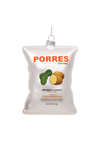 Image of the Porres Crisps Glass Christmas Tree Decoration on a white background