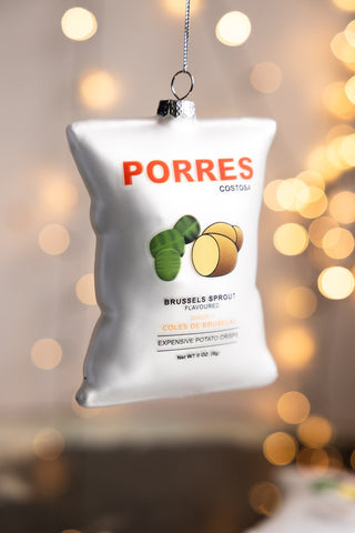 Image of the Porres Crisps Glass Christmas Tree Decoration