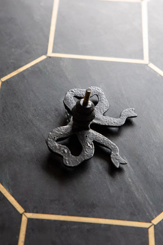 Image of the back of the Pretty Black Bow Cupboard/Drawer Knob