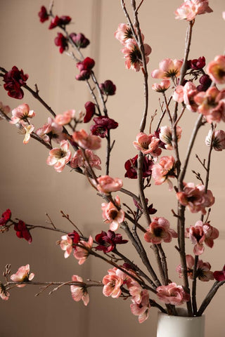 Image of the colour of the Pretty Faux Cherry Blossom Stem in Pale Pink