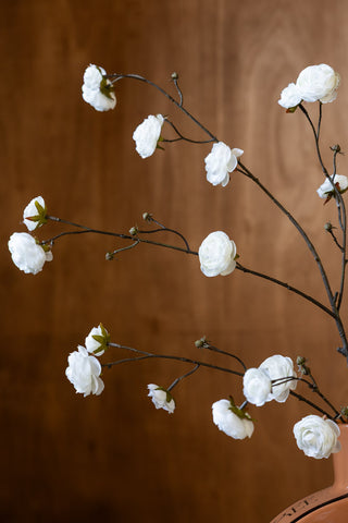 Image of the Pretty Faux Ranunculous Stem in White