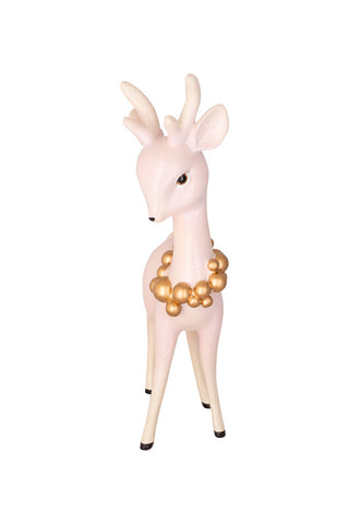 Cut-out image of the Pretty Pink Standing Deer Ornament