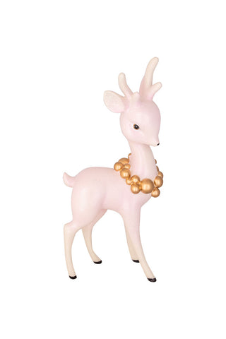 Image of the Pretty Pink Standing Deer Ornament on a white background