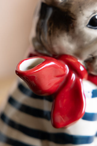 The spout of the Quirky French Bulldog Teapot.