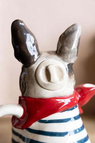 The opening of the Quirky French Bulldog Teapot. 