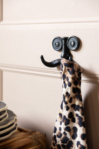 Image of the Quirky Moustache Cast Iron Coat Hook