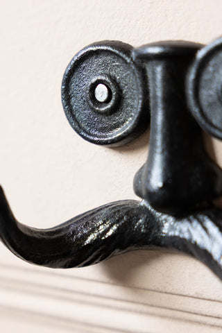 Detail image of the Quirky Moustache Cast Iron Coat Hook