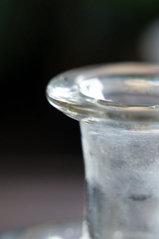 Close-up of the opening of the Quirky 'Poison' Glass Decanter.