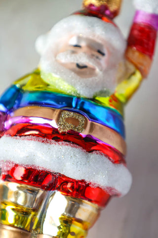 Image of the colour of the Rainbow Santa Christmas Decoration