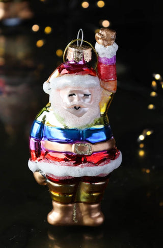 Image of the Rainbow Santa Christmas Decoration