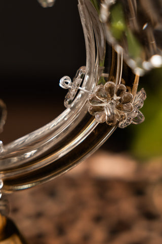 Close-up of the decorative details on the Rechargeable Ornate Branch Table Lamp.