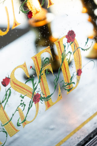 Close-up of the text design on the Really Can't Be Arsed Wall Mirror.