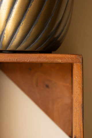Image of the finish on the Reclaimed Wood Shelf