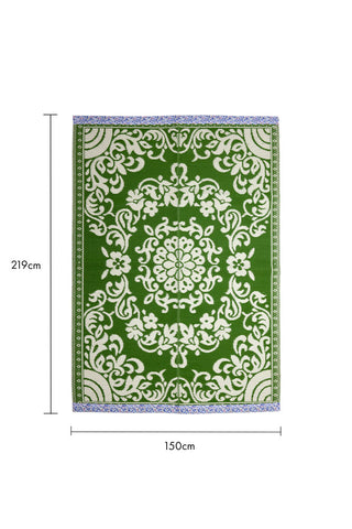 Dimension image of the Recycled Plastic Garden Rug In Green