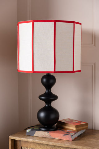 Image of the Red Contrast Linen Lampshade