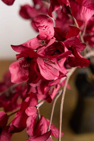 Close-up image of the Red Ochre Beautiful Artificial Flower Stem
