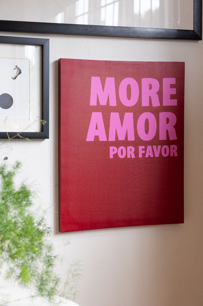 Red & Pink More Amor Por Favor Canvas Rockett St