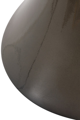 Close-up of the top of the Retro Asymmetric Side Table in Espresso.