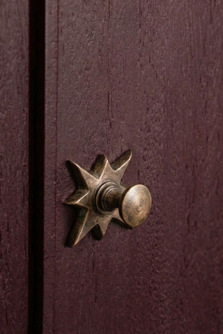 Close-up image of the Ringo Cabinet in Deep Plum