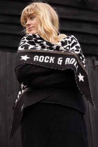 Image of the Rock & Roll Monochrome Animal Print Scarf