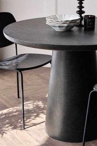 Detail image of the Round Indoor/Outdoor Dining Table In Cocoa