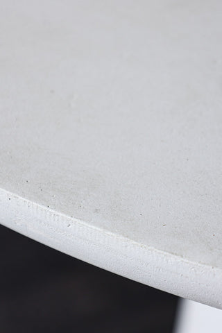 Detail image of the Round Indoor/Outdoor Dining Table In Off-White